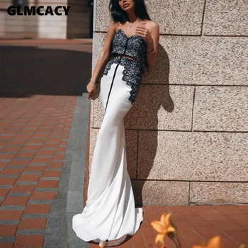Women Lace Insert Patchwork Two Piece Dress Off Shoulder Backless Sexy Clubb Dresses Formal Elegant Evening Paarty Vestidos 
Women Lace Insert Patchwork Two Piece Dress Off Shoulder Backless Sexy Clubb Dresses Formal Elegant Evening Paarty Vestidos