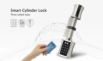 Smart Cylinder Lock password card Biometric Electronic Smart Door Lock Digital Keypad Code Keyless Lock Home Airbnb
Smart Cylinder Lock password card Biometric Electronic Smart Door Lock Digital Keypad Code Keyless Lock Home Airbnb