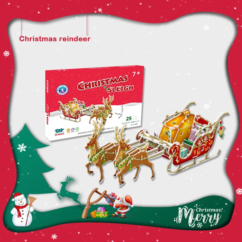 25 Blocks LED Light Changes Christmas Sleigh Reindeer Children Christmas Gift Puzzle Creative 3D Puzzle Paper Toys Free Shipping
25 Blocks LED Light Changes Christmas Sleigh Reindeer Children Christmas Gift Puzzle Creative 3D Puzzle Paper Toys Free Shipping