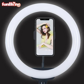 Funthing 6/8/10/12 inch Ring Lamp Make up Led Ring Light Selfie Light For Phone Video Photography Lighting with Phone Holder
Funthing 6/8/10/12 inch Ring Lamp Make up Led Ring Light Selfie Light For Phone Video Photography Lighting with Phone Holder