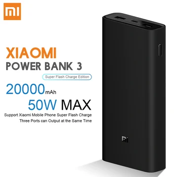 Xiaomi Original 20000mAh Power Bank 3 50W Max Super Fast Flash Charging USB-C Two-way Quick Charge for Laptop Smartphone
Xiaomi Original 20000mAh Power Bank 3 50W Max Super Fast Flash Charging USB-C Two-way Quick Charge for Laptop Smartphone