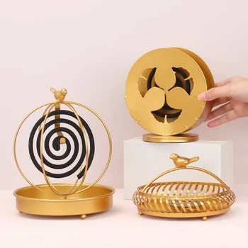 Nordic Home And Desktop Decor Birdcage Meatl Wrought Iron Golden Mosquito Coil Holder Baseus Mosquito Mosquito Incense Stand
Nordic Home And Desktop Decor Birdcage Meatl Wrought Iron Golden Mosquito Coil Holder Baseus Mosquito Mosquito Incense Stand