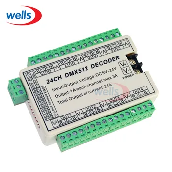 24CH Easy DMX Dmx512 Decoder,Controller,Drive,DC5V-24V 8 groups output for LED strip light,RGB node,module
24CH Easy DMX Dmx512 Decoder,Controller,Drive,DC5V-24V 8 groups output for LED strip light,RGB node,module