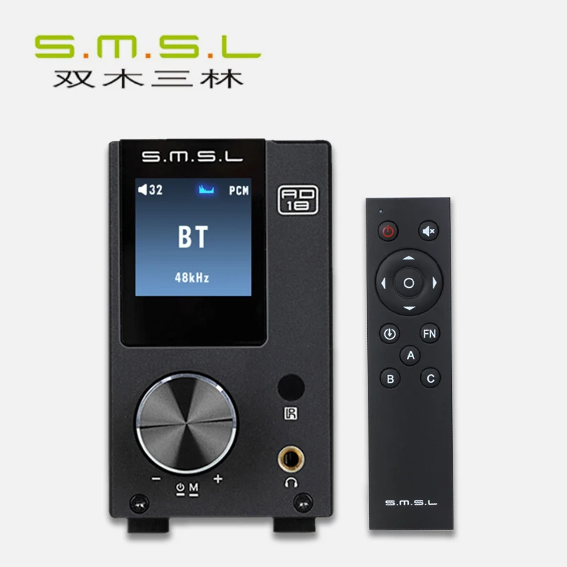 SMSL AD18 Bluetooth 4.2 Headphone Amplifie HIFI Full Digital Decoding Power Amplifier Headphone AMP DAC Support Apt-X,USB DSP
SMSL AD18 Bluetooth 4.2 Headphone Amplifie HIFI Full Digital Decoding Power Amplifier Headphone AMP DAC Support Apt-X,USB DSP