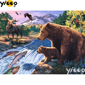 Full Square/Round drill diamond Painting 5D DIY diamond embroidery Bear fishing Diamond mosaic Home Decor Gift BX0912 
Full Square/Round drill diamond Painting 5D DIY diamond embroidery Bear fishing Diamond mosaic Home Decor Gift BX0912