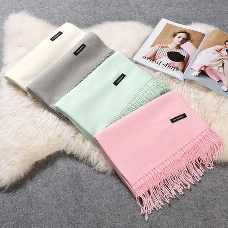 Scarf Shawl Solid Color Tassel Solid Color Scarf Monochrome Cashmere Scarf Autumn and Winter Warm
Scarf Shawl Solid Color Tassel Solid Color Scarf Monochrome Cashmere Scarf Autumn and Winter Warm