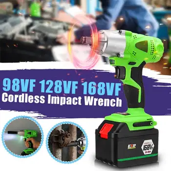 168VF 18800mAh Brushless Cordless Impact Electric Wrench 280N.m Torque 1/2" Socket Wrench Power Tool for Household Car Wheel
168VF 18800mAh Brushless Cordless Impact Electric Wrench 280N.m Torque 1/2" Socket Wrench Power Tool for Household Car Wheel