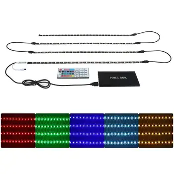 USB LED Strip Light Kit,Topled Light® 4 Pre-Cut Strips & 3 Wire Mounting Clips & 44 Key Mini Remote Control Multicolor RGB JK457
USB LED Strip Light Kit,Topled Light® 4 Pre-Cut Strips & 3 Wire Mounting Clips & 44 Key Mini Remote Control Multicolor RGB JK457
