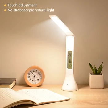 LED table Lamp Foldable Dimmable Touch Table Lamp with Calendar Temperature Alarm Clock desk Light night lights for reading
LED table Lamp Foldable Dimmable Touch Table Lamp with Calendar Temperature Alarm Clock desk Light night lights for reading