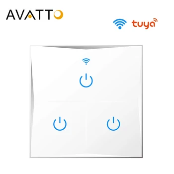 AVATTO Tuya EU Wifi Switch, Smart Wall Switch, Glass Panel Wall Touch-Sensor interruptor 1/2/3 Gang Work with Alexa, Google Home
AVATTO Tuya EU Wifi Switch, Smart Wall Switch, Glass Panel Wall Touch-Sensor interruptor 1/2/3 Gang Work with Alexa, Google Home