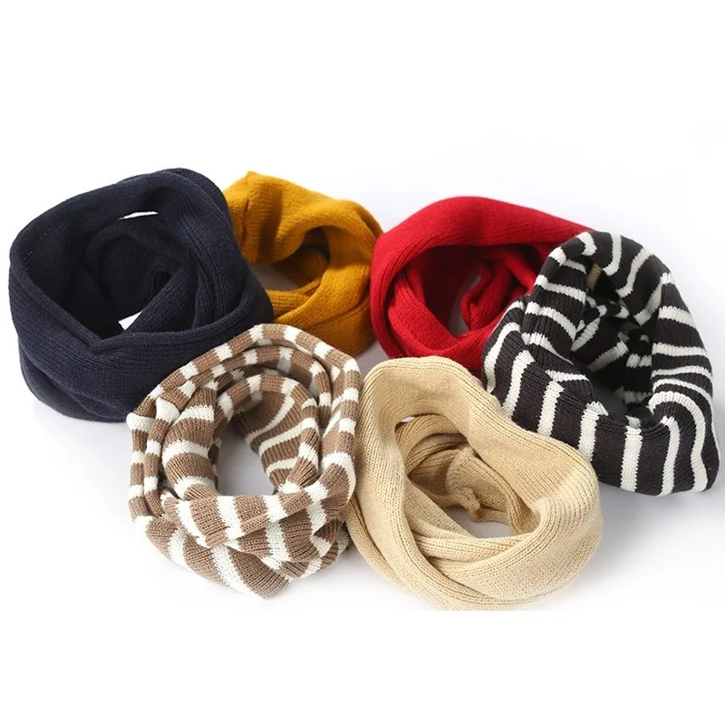 Winter Thick Rings Scarf Children's Korean Autumn Small Scarf Striped Knit Solid Cotton Small Bib Boys Girls Scarves
Winter Thick Rings Scarf Children's Korean Autumn Small Scarf Striped Knit Solid Cotton Small Bib Boys Girls Scarves