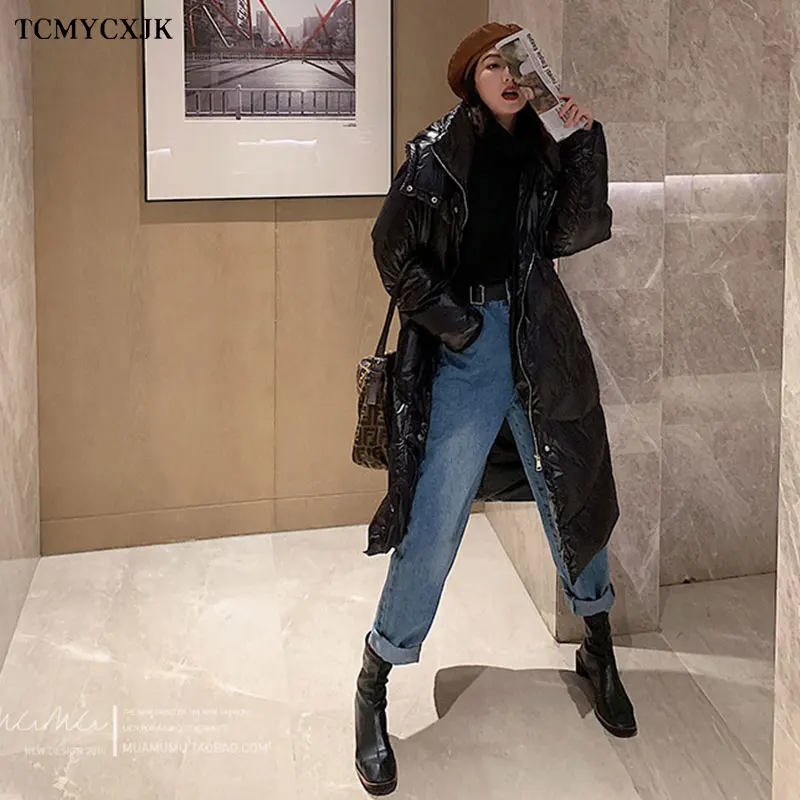 2020 Winter Over-the-knee Parker Jacket Women‘s 90% White Duck Down Korean Loose Coat Hooded Stand-up Collar Thick Warm Jackets 
2020 Winter Over-the-knee Parker Jacket Women‘s 90% White Duck Down Korean Loose Coat Hooded Stand-up Collar Thick Warm Jackets