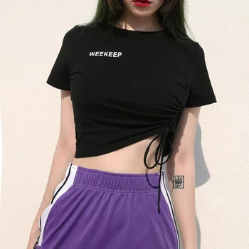 2020 WOMEN'S Dress Cool Unilateral Pumping Yi Printed Navel T-shirt
2020 WOMEN'S Dress Cool Unilateral Pumping Yi Printed Navel T-shirt