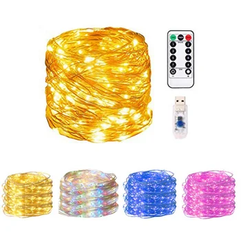 USB String Lights Remote Control Dimmable Flexible Waterproof Copper Wire Fairy Lights For Christmas Patio Garden Weeding Party
USB String Lights Remote Control Dimmable Flexible Waterproof Copper Wire Fairy Lights For Christmas Patio Garden Weeding Party