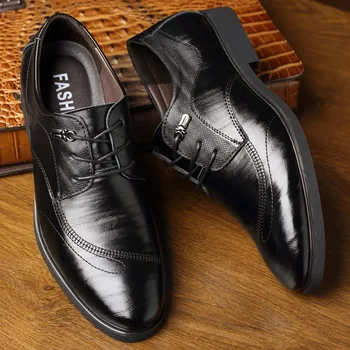 LIMEIKE Men Dress Shoes Classic Genuine Leather Luxury Formal Oxford shoes Male Fashion Flats Pointed Toe Work Shoes
LIMEIKE Men Dress Shoes Classic Genuine Leather Luxury Formal Oxford shoes Male Fashion Flats Pointed Toe Work Shoes