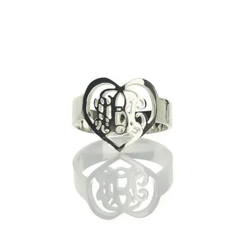 AILIN Personal Sterling Silver Monogram Heart Rings Cut 3 Script Hand Initials Monogrammed Rings Love Name Ring For Women 0.59
AILIN Personal Sterling Silver Monogram Heart Rings Cut 3 Script Hand Initials Monogrammed Rings Love Name Ring For Women 0.59