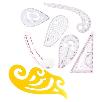 Six Plastic Curved Grading Rulers, Used for Sewing Pattern Design Drawing Templates, Multifunctional Cutting Rulers
Six Plastic Curved Grading Rulers, Used for Sewing Pattern Design Drawing Templates, Multifunctional Cutting Rulers
