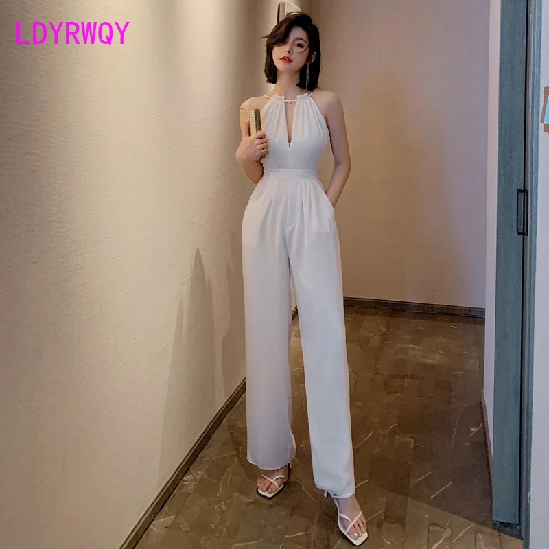 Summer 2020 new Korean hanging neck hollow chiffon jumpsuit Casual Polyester Zipper Fly Mid Flat Wide Leg Pants
Summer 2020 new Korean hanging neck hollow chiffon jumpsuit Casual Polyester Zipper Fly Mid Flat Wide Leg Pants