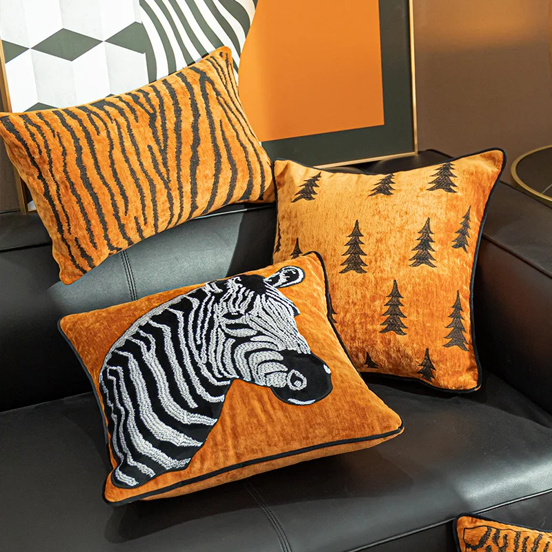 45x45cm Light luxury zebra pattern cushion cover sofa black orange geometric pillow case embroidered pillow cover
45x45cm Light luxury zebra pattern cushion cover sofa black orange geometric pillow case embroidered pillow cover