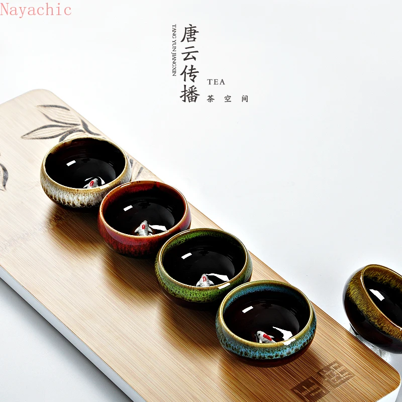 Tangyunjiangxin Kung Fu Jun Jiao Ceramic Tea Cup Small Cup 45ml and 50ml Two Size Individual Masters Cup Pu'er Tea Cup C
Tangyunjiangxin Kung Fu Jun Jiao Ceramic Tea Cup Small Cup 45ml and 50ml Two Size Individual Masters Cup Pu'er Tea Cup C