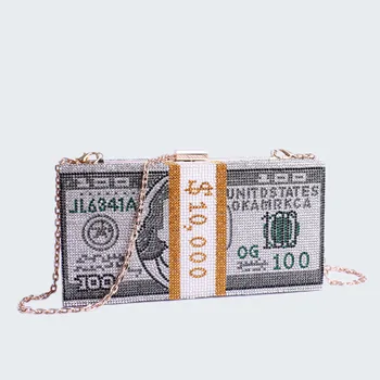 Luxury Diamonds Evening Clutch Bag Designer Chains Box Women Handbags Creative Cash Shoulder Crossbody Bags Lady Small Purses 
Luxury Diamonds Evening Clutch Bag Designer Chains Box Women Handbags Creative Cash Shoulder Crossbody Bags Lady Small Purses