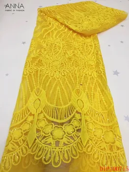 Anna yellow embroidery french net lace fabric with sequins 5 yards/pcs 2020 high quality african tulle lace nigerian mesh fabric
Anna yellow embroidery french net lace fabric with sequins 5 yards/pcs 2020 high quality african tulle lace nigerian mesh fabric