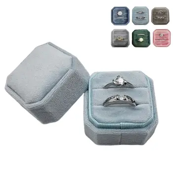 Ring Box Velvet Double Ring Box Octagon Wedding Ceremony Ring Box with Detachable Lid
Ring Box Velvet Double Ring Box Octagon Wedding Ceremony Ring Box with Detachable Lid