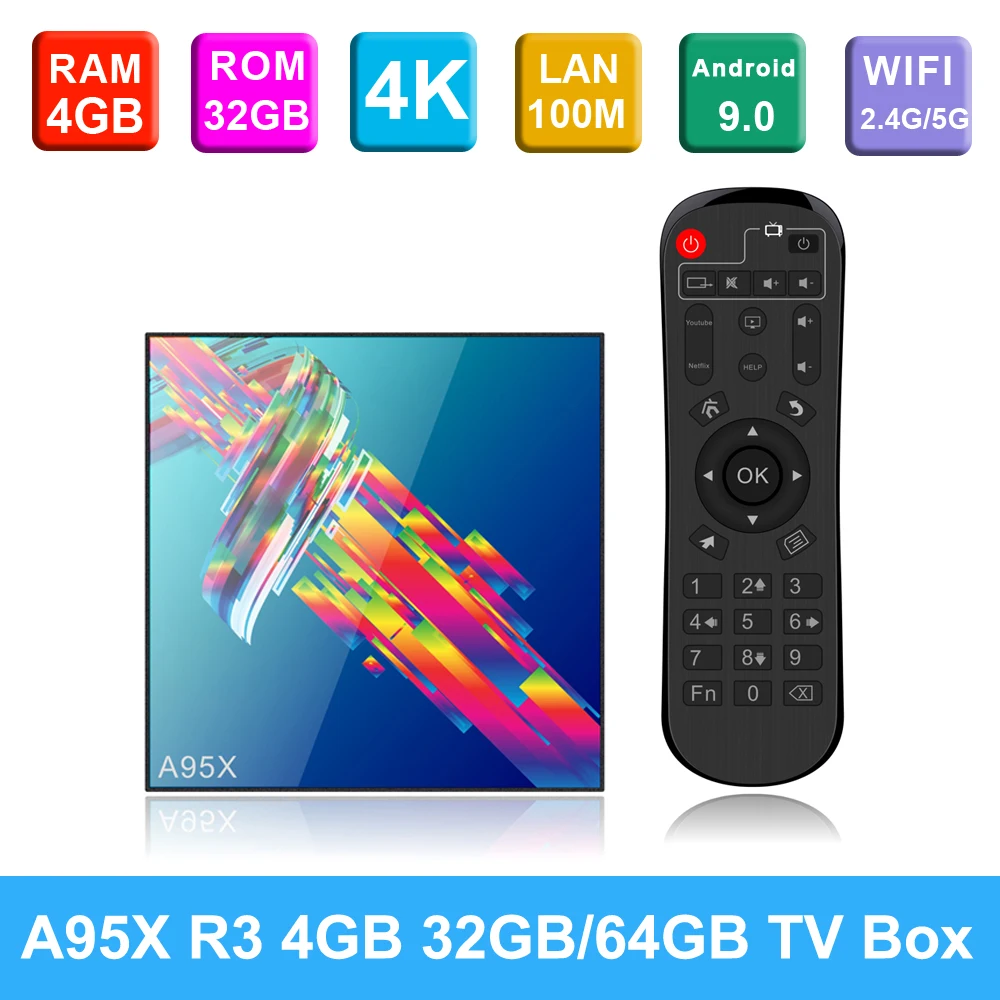 A95X R3 Android TV Box Smart Android 9.0 TV Box RK3318 Quad Core 2GB/16GB UHD 4K VP9 H.265 2.4G / 5G WiFi BT4.2 HD Media Player
A95X R3 Android TV Box Smart Android 9.0 TV Box RK3318 Quad Core 2GB/16GB UHD 4K VP9 H.265 2.4G / 5G WiFi BT4.2 HD Media Player