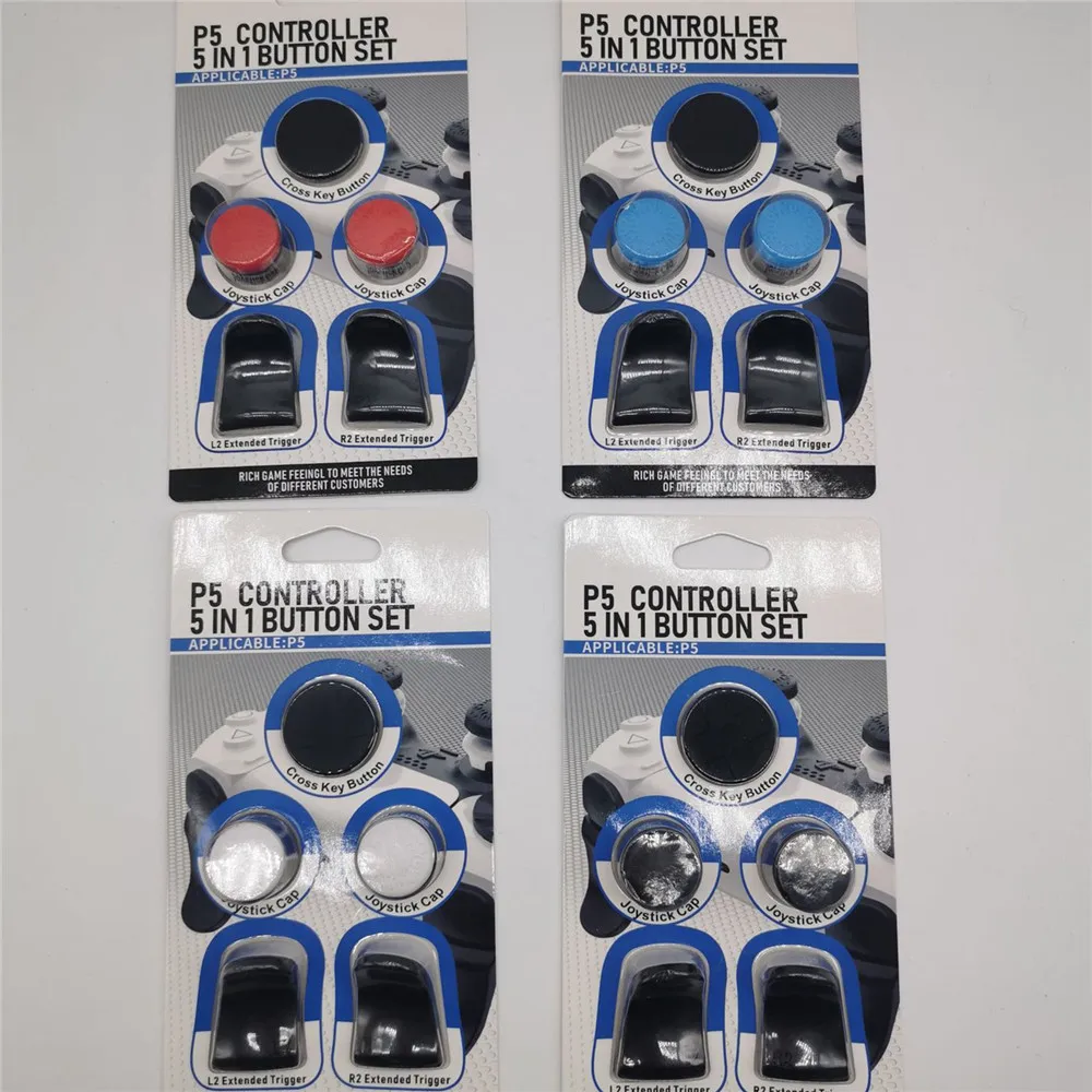 5-in-1 Controller Button Joystick Button Heightened Cap Protector for PS5 Game Handle Accessories
5-in-1 Controller Button Joystick Button Heightened Cap Protector for PS5 Game Handle Accessories