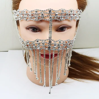 Factory Outlet 1Pcs 1250 Crystal Shiny Rhinestone Mask Comes with elastic rope Diamond Jewellery Masks Party Dance Cosplay Decor
Factory Outlet 1Pcs 1250 Crystal Shiny Rhinestone Mask Comes with elastic rope Diamond Jewellery Masks Party Dance Cosplay Decor