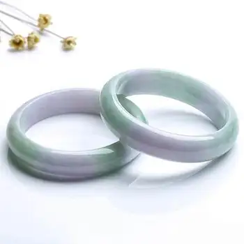 Free Certificate Natural Burmese Jadeite 54-64mm Light Purple Two-color Bracelet Elegant Princess Jewelry Best Gift Present 
Free Certificate Natural Burmese Jadeite 54-64mm Light Purple Two-color Bracelet Elegant Princess Jewelry Best Gift Present