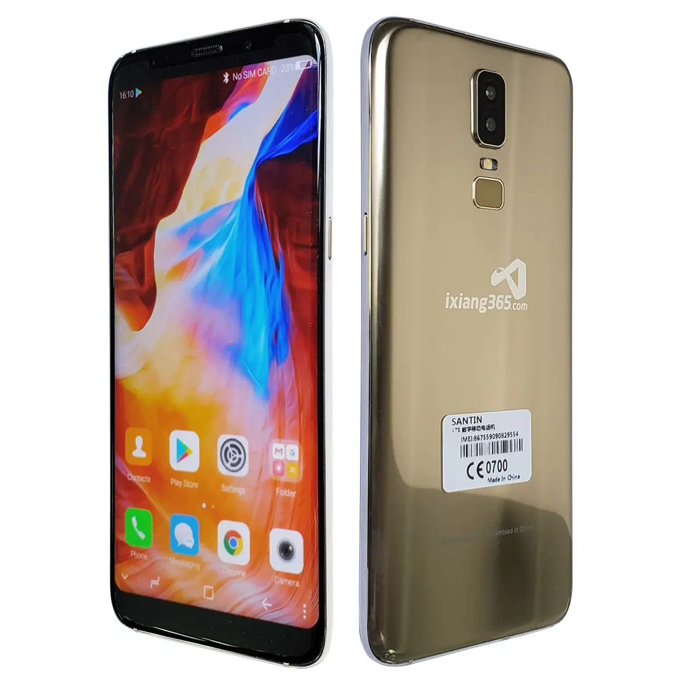 Face ID Touch ID SANTIN ix365 18:9 6.0" Super Big Screen Smartphone 16mp+8mp 4GB RAM 64GB ROM Dual Sim FDD LTE 4G Mobile Phone
Face ID Touch ID SANTIN ix365 18:9 6.0" Super Big Screen Smartphone 16mp+8mp 4GB RAM 64GB ROM Dual Sim FDD LTE 4G Mobile Phone
