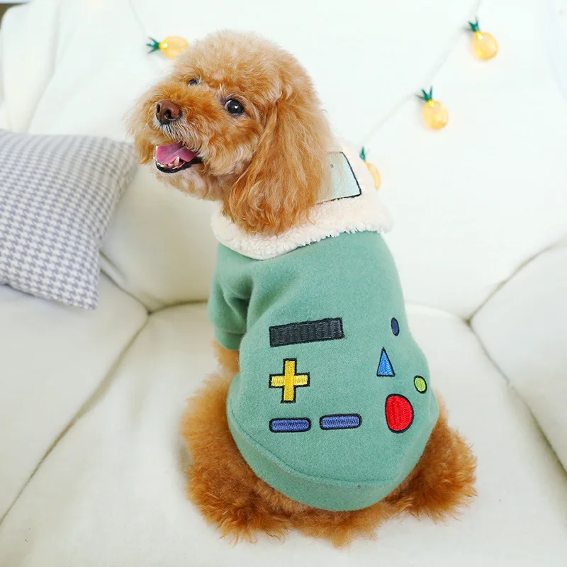 Pet Dog Cat Clothes Autumn And Winter New Style Warm Game Console Woolen Jacket Robot Fold-down Collar plus Velvet Clothes
Pet Dog Cat Clothes Autumn And Winter New Style Warm Game Console Woolen Jacket Robot Fold-down Collar plus Velvet Clothes