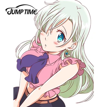 JumpTime 13cm x 9.7cm Beautiful Girl in Nanatsu no Taizai Anime Cartoon Beauty Elizabeth Liones Vinyl Car Windows Bumper Decal