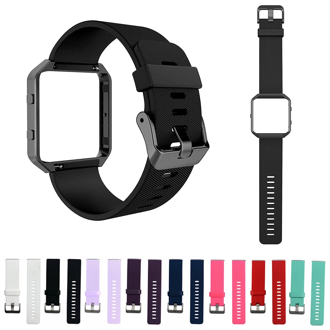 Спортивный браслет 8 цветов для часов Fitbit Blaze мягкий силиконовый ремешок сменный
