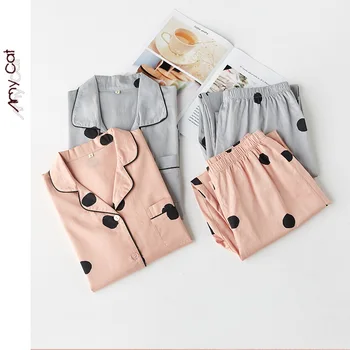 Cotton Satin Comfortable Pajamas, Dot Printing, Autumn Thin Style Pajamas, Satin Pajamas, Men's Cardigan Home Service Two-piece
Cotton Satin Comfortable Pajamas, Dot Printing, Autumn Thin Style Pajamas, Satin Pajamas, Men's Cardigan Home Service Two-piece