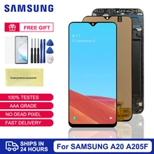 Ensemble écran tactile LCD Super OLED, pour Samsung Galaxy A20 2019 A205F SM-A205F A205FN, nouveau=