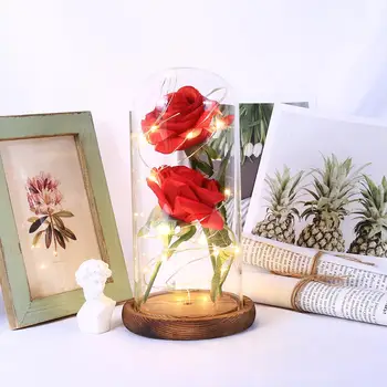 Preserved Fresh Flower Rose Glass Cover Eternal Flower Immortality Romantic 2 Roses Valentine'S Day Floral Decor Gift Party
Preserved Fresh Flower Rose Glass Cover Eternal Flower Immortality Romantic 2 Roses Valentine'S Day Floral Decor Gift Party
