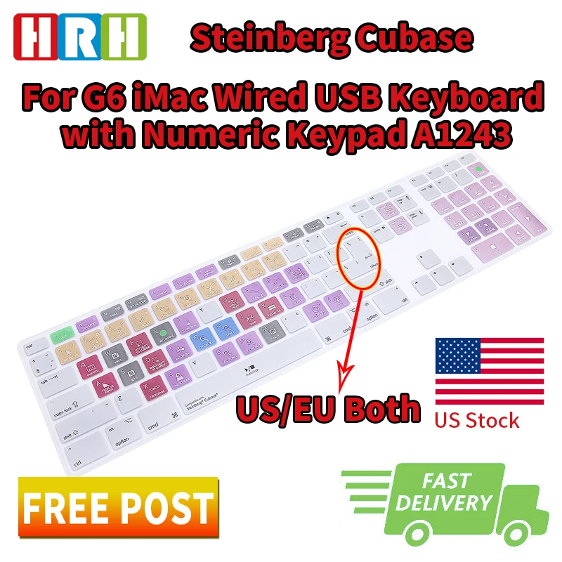 HRH Functional Shortcuts Hotkeys Silicone Keyboard Cover Skin Protective Film For iMac Wired USB Keyboard G6
HRH Functional Shortcuts Hotkeys Silicone Keyboard Cover Skin Protective Film For iMac Wired USB Keyboard G6