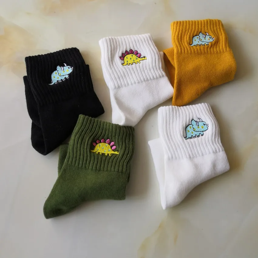 NEW Happy Cartoon Embroidery Dinosaur Harajuku Women Gifts for Socks Cotton Creativity Personality Funny Kawaii Korean Socks
NEW Happy Cartoon Embroidery Dinosaur Harajuku Women Gifts for Socks Cotton Creativity Personality Funny Kawaii Korean Socks