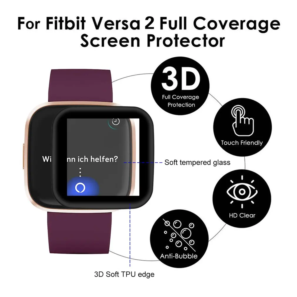 3D Curved Tpu Soft Edges Flexible Glass Full Screen Overlay Hd Screen Protector For Fitbit Versa 2 (2019) 1 Set
3D Curved Tpu Soft Edges Flexible Glass Full Screen Overlay Hd Screen Protector For Fitbit Versa 2 (2019) 1 Set