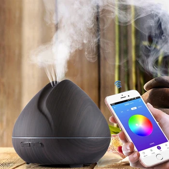 550ML APP Control Essential Oil Aroma Diffuser Aromatherapy Air Humidifier With Wood Grain 7 Changing Color LED Lights For Home
550ML APP Control Essential Oil Aroma Diffuser Aromatherapy Air Humidifier With Wood Grain 7 Changing Color LED Lights For Home