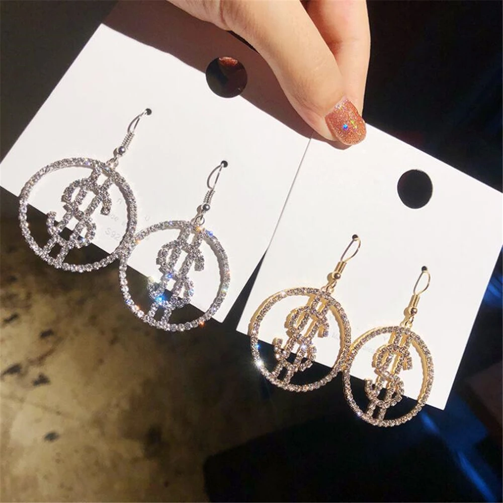 High Qua European&American Personality Dollar Icon Shape Hanging Dangle Exaggerated Women's Earrings Prevent Allergy Earrings
High Qua European&American Personality Dollar Icon Shape Hanging Dangle Exaggerated Women's Earrings Prevent Allergy Earrings