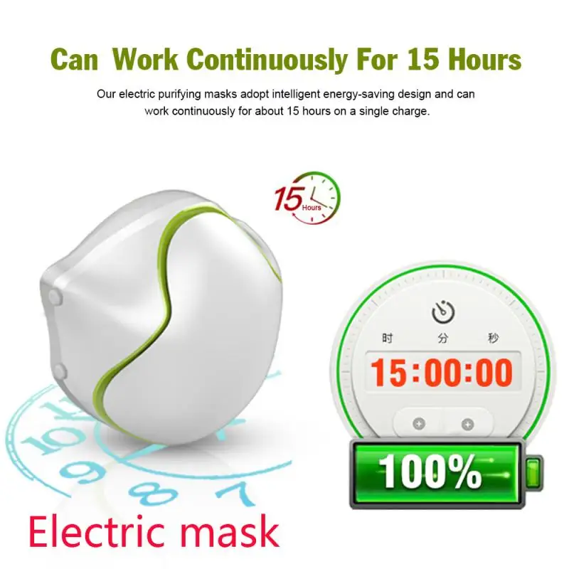 PM2.5 Mask Smart Electric Fan Mask Respirator Anti-Pollution Breathable Anti Smog Filter Reusable Outdoor Mask Disposable Masks
PM2.5 Mask Smart Electric Fan Mask Respirator Anti-Pollution Breathable Anti Smog Filter Reusable Outdoor Mask Disposable Masks