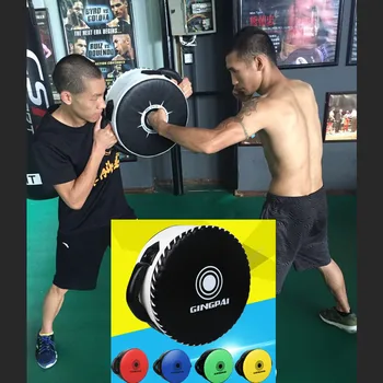 

35*15cm Boxing target durable PU Punching pads MMA kick muay thai martial arts Shield Big Round Heavy Fighting Chest protection