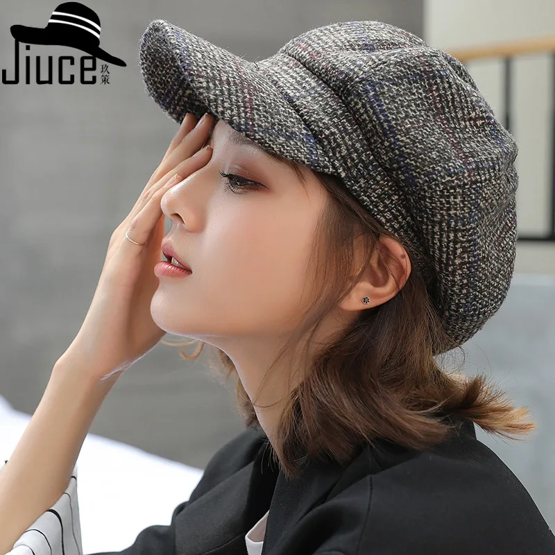 New winter literary restoring ancient ways more leisure cap octagonal cap leisure artist Ms. Han edition grid cap
New winter literary restoring ancient ways more leisure cap octagonal cap leisure artist Ms. Han edition grid cap