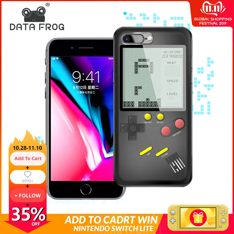 Data Frog Tetris Game Consoles For iPhone Case Mini Handheld Game For iPhone 6/6s Retro Game Console Case For iPhone 7 8P X/XS
Data Frog Tetris Game Consoles For iPhone Case Mini Handheld Game For iPhone 6/6s Retro Game Console Case For iPhone 7 8P X/XS