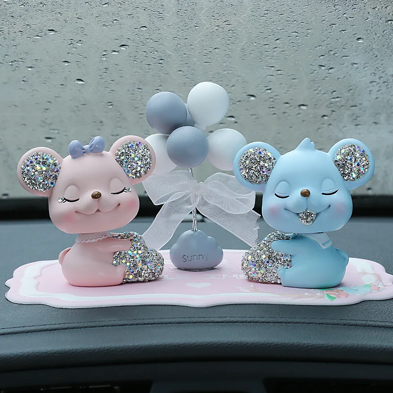 Charming Car Ornament Crystal Diamond Cute Cartoon Mouse Console Dashboard Decoration Rhinestone Car Interior For Women Girls
Charming Car Ornament Crystal Diamond Cute Cartoon Mouse Console Dashboard Decoration Rhinestone Car Interior For Women Girls
