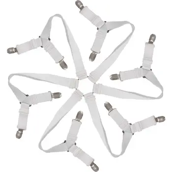 Bed Sheet Clips Grippers Fasteners 3 Way 6 Sides Sheet Suspenders Elastic Sheet Holders Mattress Clips Straps - Adjustable
Bed Sheet Clips Grippers Fasteners 3 Way 6 Sides Sheet Suspenders Elastic Sheet Holders Mattress Clips Straps - Adjustable