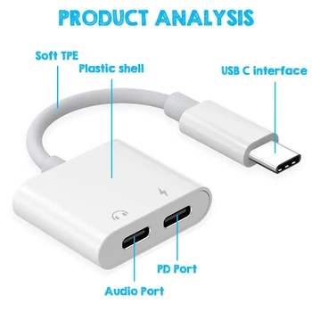 USB Type-C to Dual Type-C Digital Audio Adapter Headset Compatible for Huawei Samsung Millet
USB Type-C to Dual Type-C Digital Audio Adapter Headset Compatible for Huawei Samsung Millet